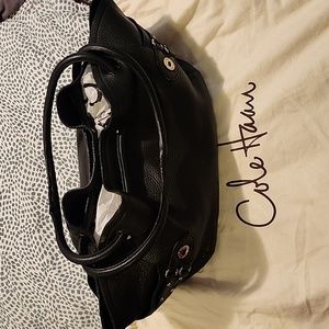 Cole Haan Pebbled Leather Village Drawstring Shoulder Handbag